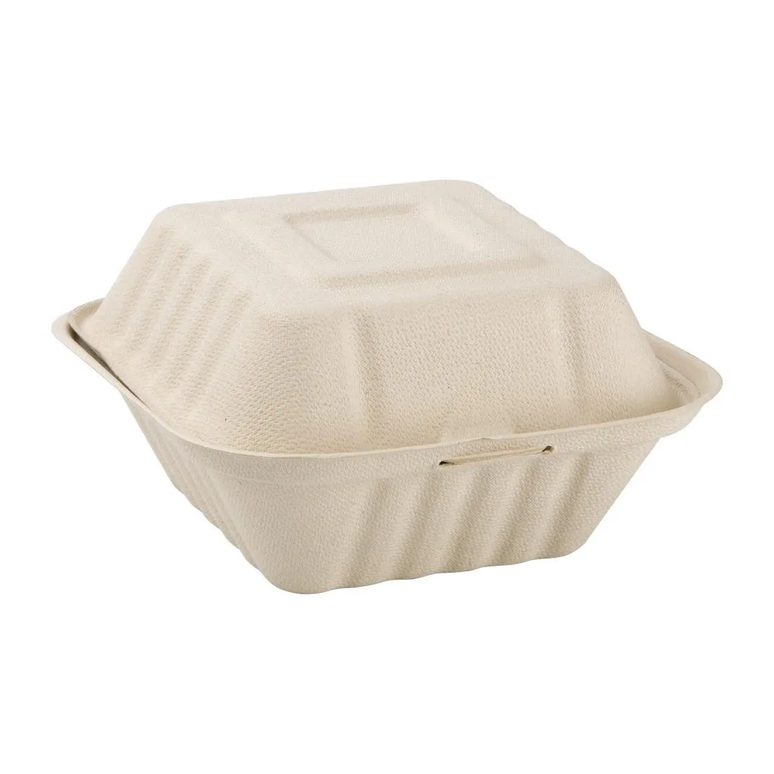 Kompostovateľné hamburgerové krabice z prírodnej bagasy s priemerom 152 mm - Balenie 500 kusov