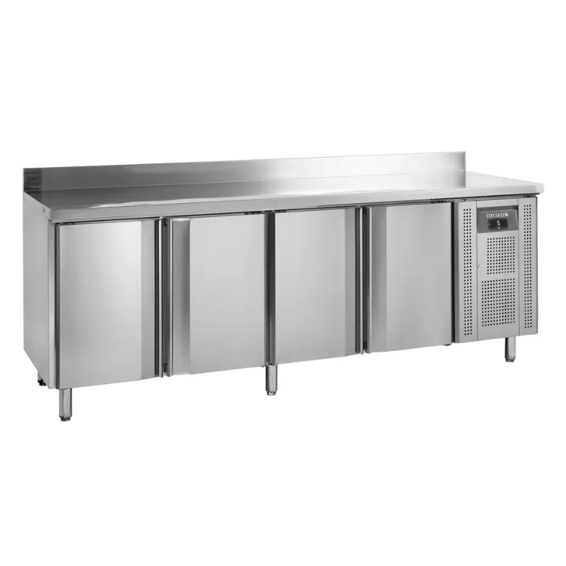 Chladiaci stôl s nerezovým zadným panelom - 4 dvere - GN 1/1