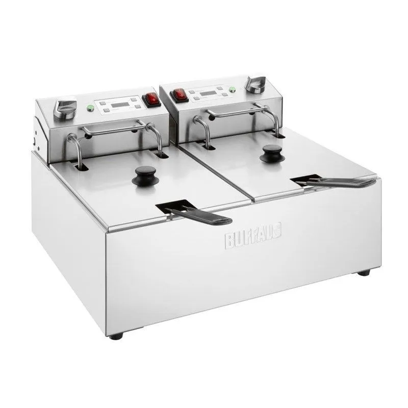 Dvojitá elektrická fritéza s časovačom - 2 x 5 L