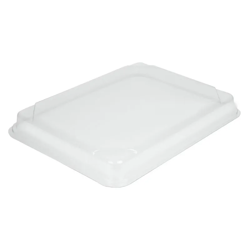 PET viečka pre recyklovateľné jedálenské tácky 263 x 201 mm - Sada 90