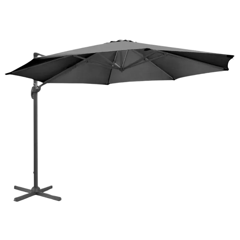 Parasol Déporté Venice Ronde 360° Čierny - 3,5 m