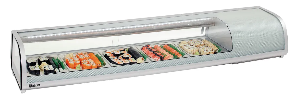Chladiaci stojan na sushi - 5 x GN 1/2