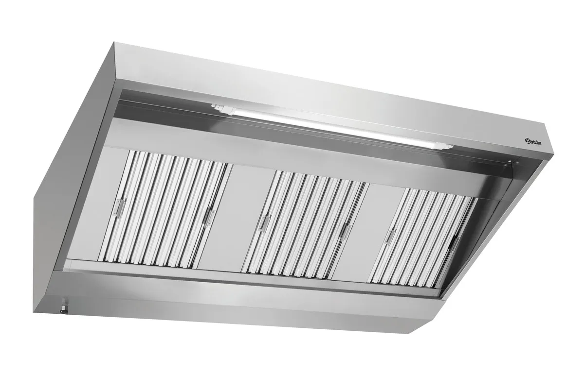 Nástenný digestor s motorom a osvetlením - Š 1700 x H 900 mm