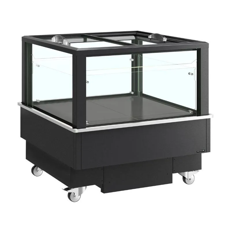 Chladnička Mraznička Sklenený Kryt Čierny - 213 L
