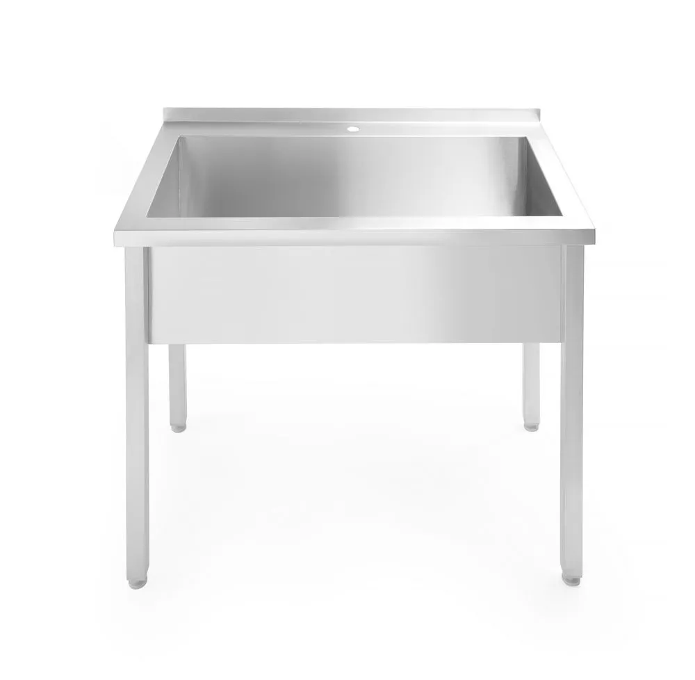 Jednoduchý zváraný drezový stôl - H 600 x Š 800 mm