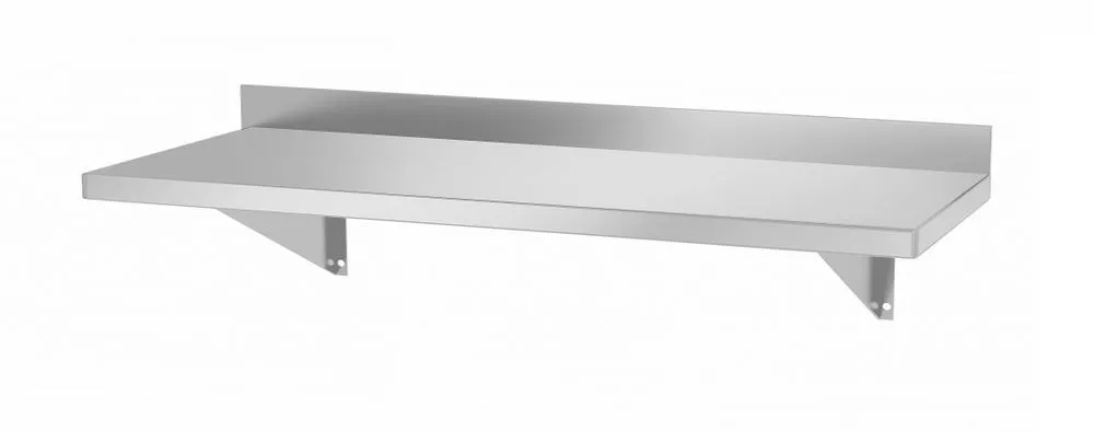 Nástenná polica s 2 držiakmi - L 800 x 300 mm