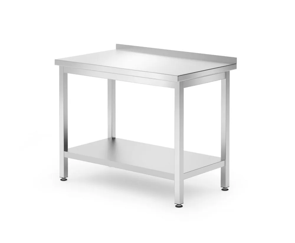 Nástenný pracovný stôl Kitchen Line s policou - H 600 x Š 1000 mm