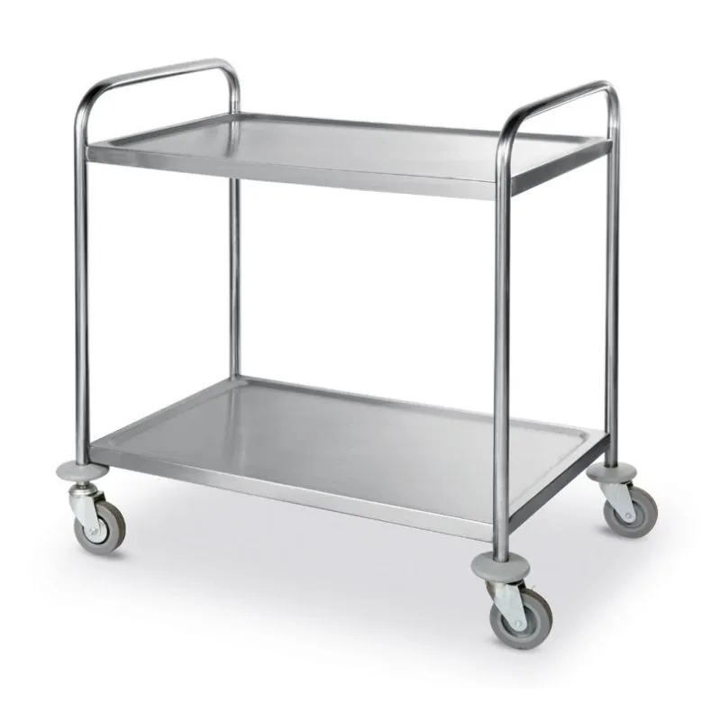 Servírovací Vozík Nerez 2 Podnosy - 2 x 50 Kg