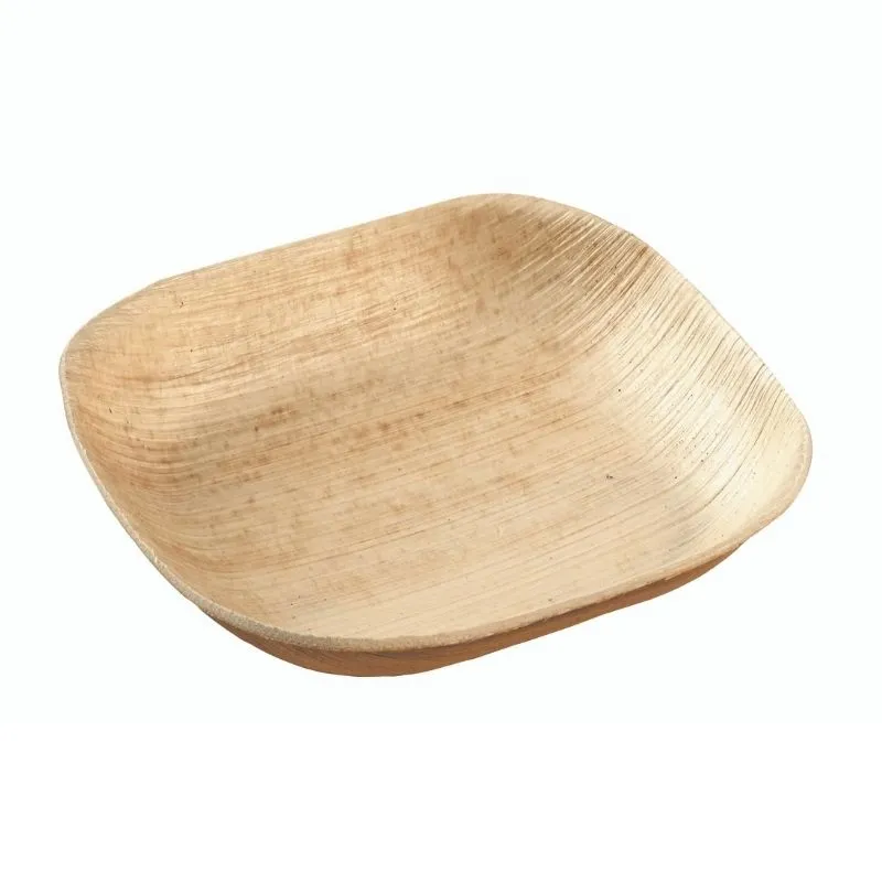 Štvorcový tanier z palmového listu - 100 x 100 mm - Balenie 25 ks