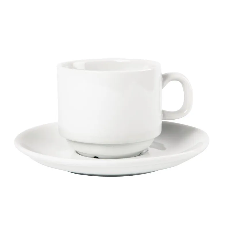 Biela stohovateľná šálka Whiteware 200 ml Ø 80 mm - Sada 12