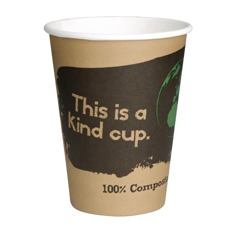 Gobelets Boissons Chaudes Pla Simple Paroi Compostables 34 Cl - Lot De 1000