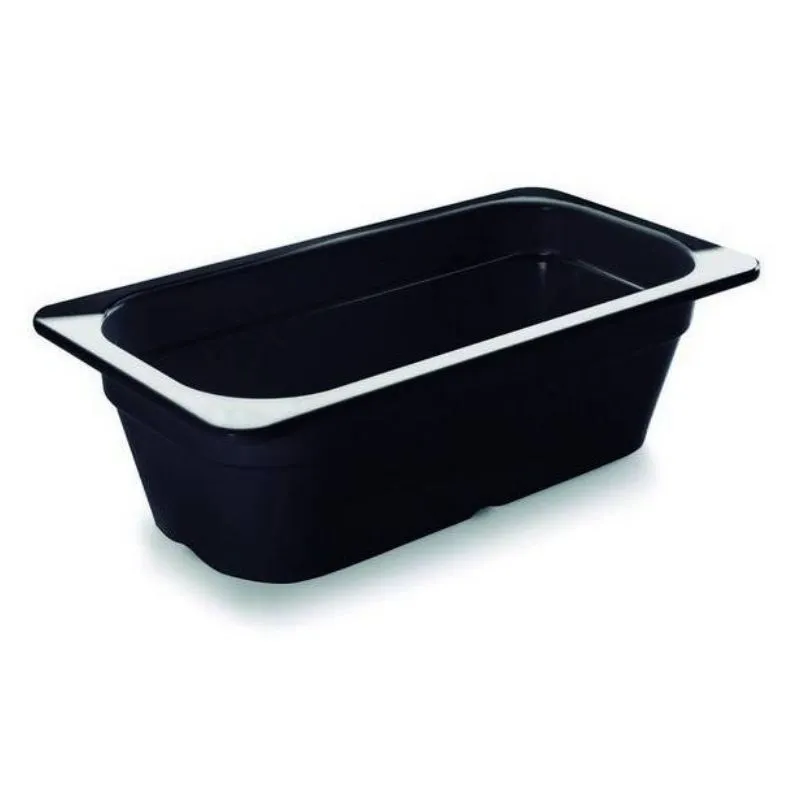Bak Gastro GN 1/3 čierna melamínová - Hĺbka 100 mm - 3,8 L