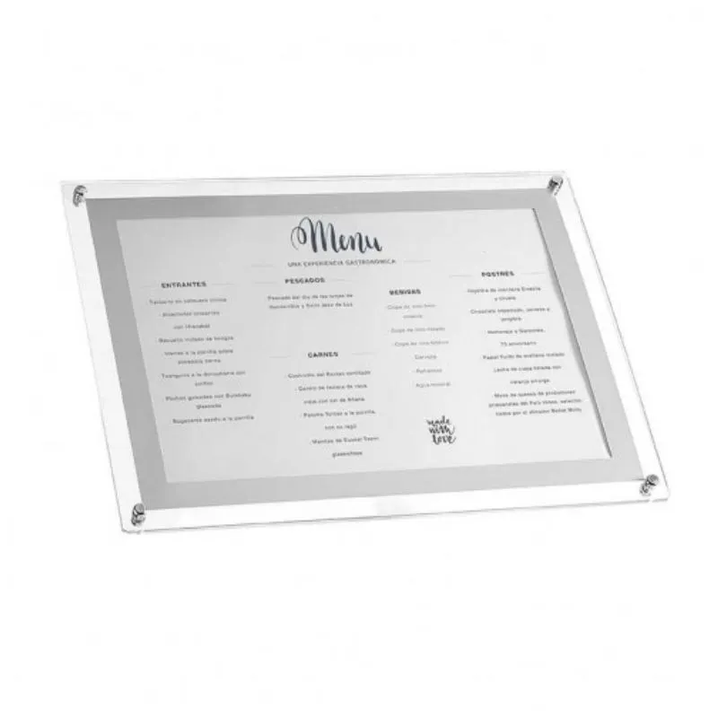 Akrylový držiak na menu - A3