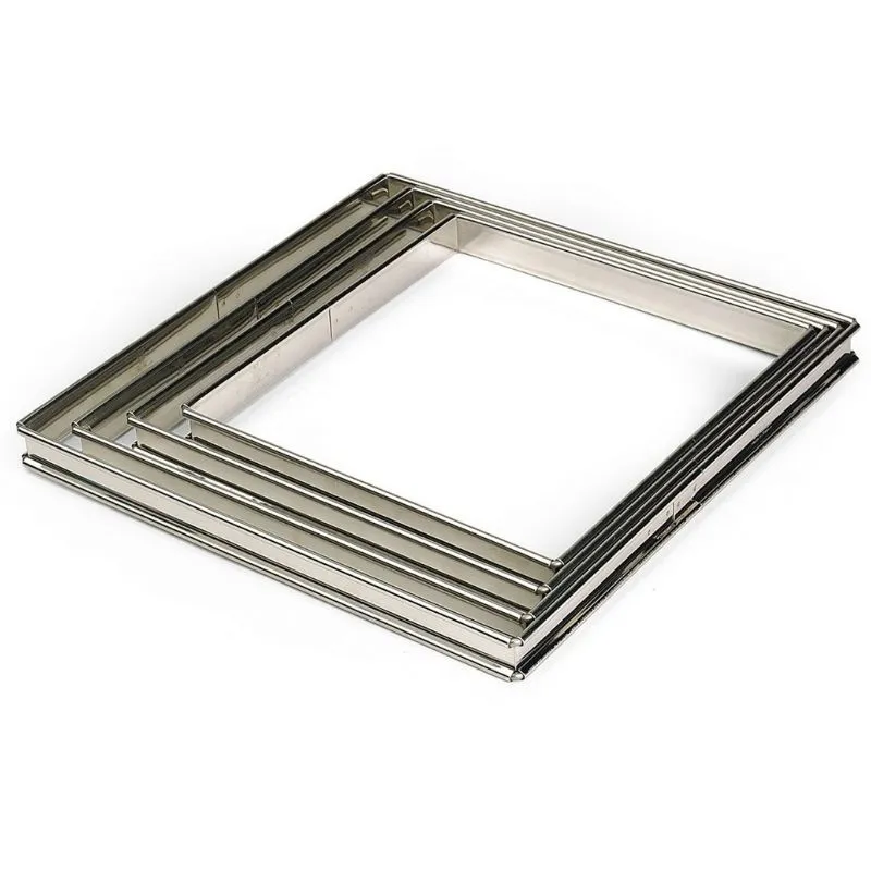 Placka na štrúdľu štvorcová z nerezu - 200 x 200 mm