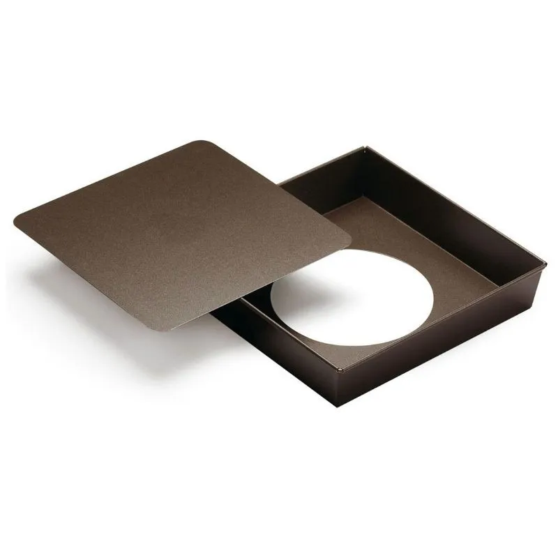 Štvorcová Forma na Tortu s Odnímateľným Dnom - 240 x 240 mm