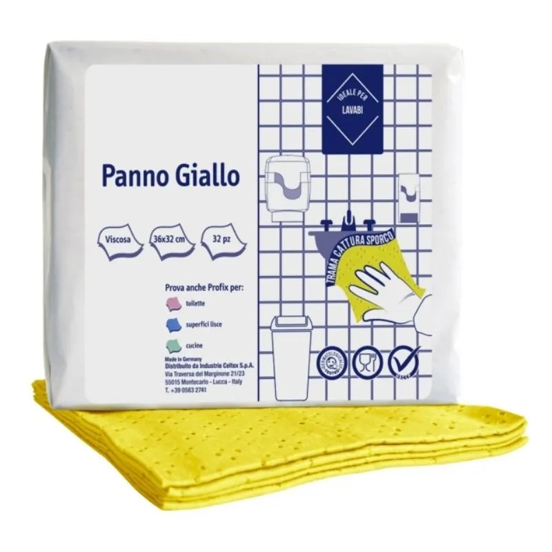 Mikrovlákna žltého farby - 360 x 320 mm - Balenie 32