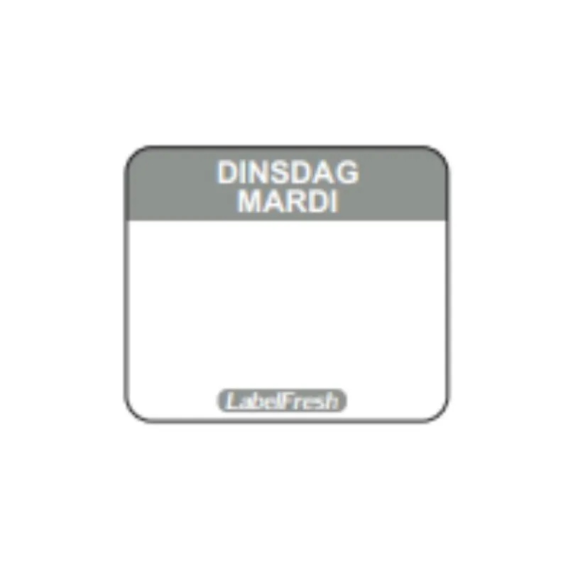 Etiketa s traktabilitou Label FreshEasy - Utorok - 30 x 25 mm - Balenie 1000