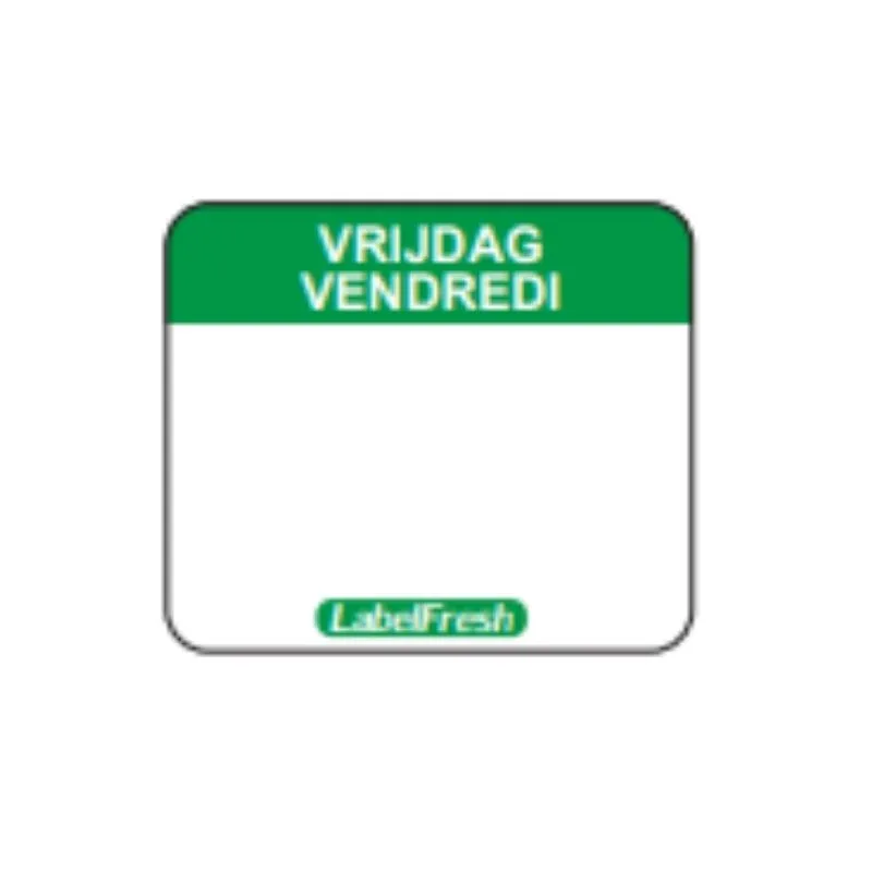 Etiketa s traktabilitou Label FreshEasy - Piatok - 30 x 25 mm - Balenie 1000 kusov