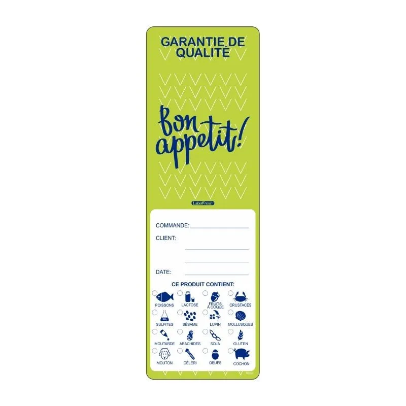 Nedotknuteľné pravidlá - Záruka kvality s alergénmi - 45 x 140 mm - Balenie 250 kusov