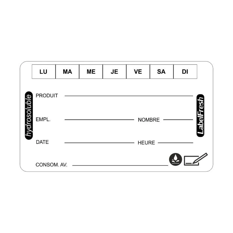 Štítky s trakčným kódom - LabelFresh rozpustné - 60 x 30 mm - Balenie 250