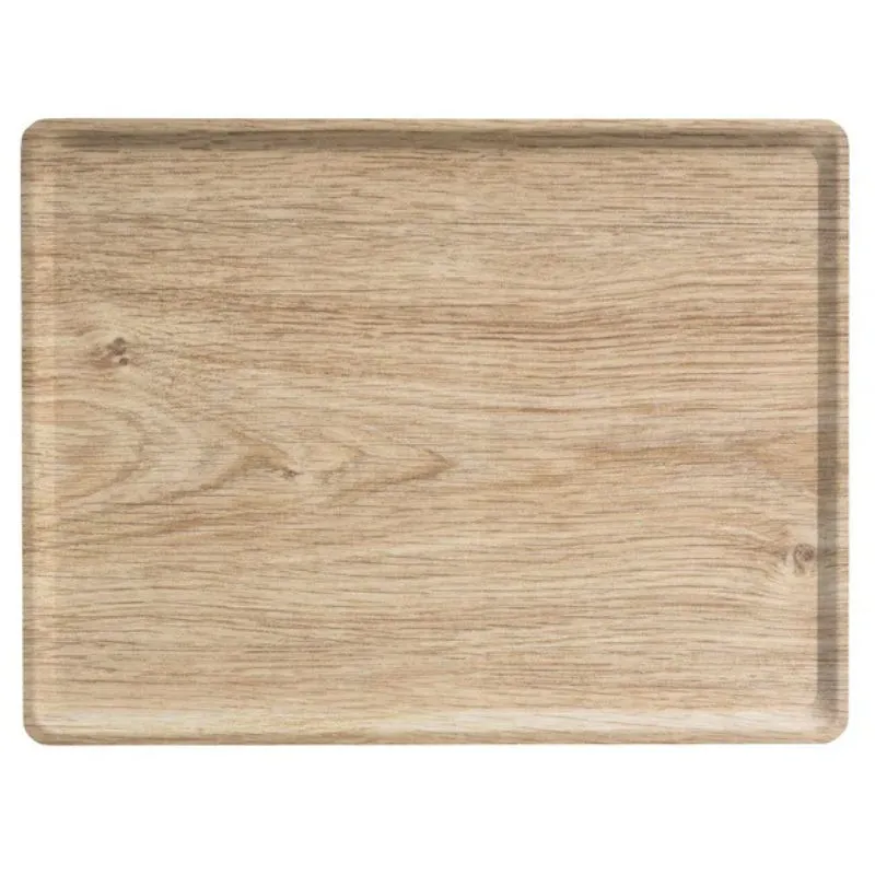 Rektangulárna melamínová laminovaná doska - 280 x 200 mm - Svetlý dub - Sada 20