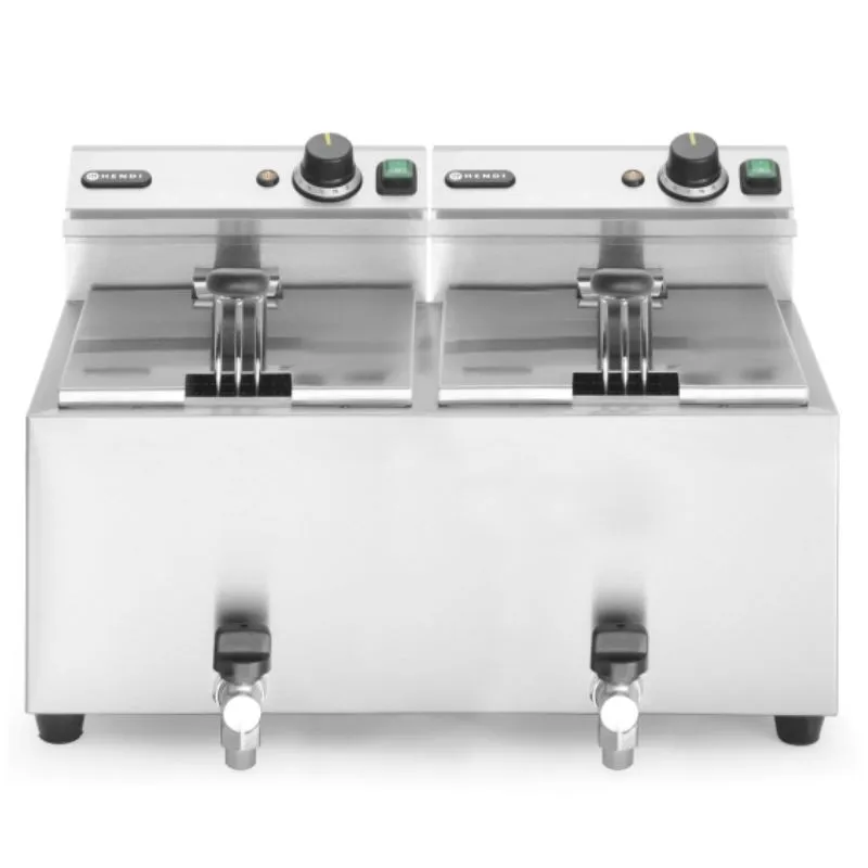 Fritéza Mastercook s odtokovým kohútikom - 2 x 8 L