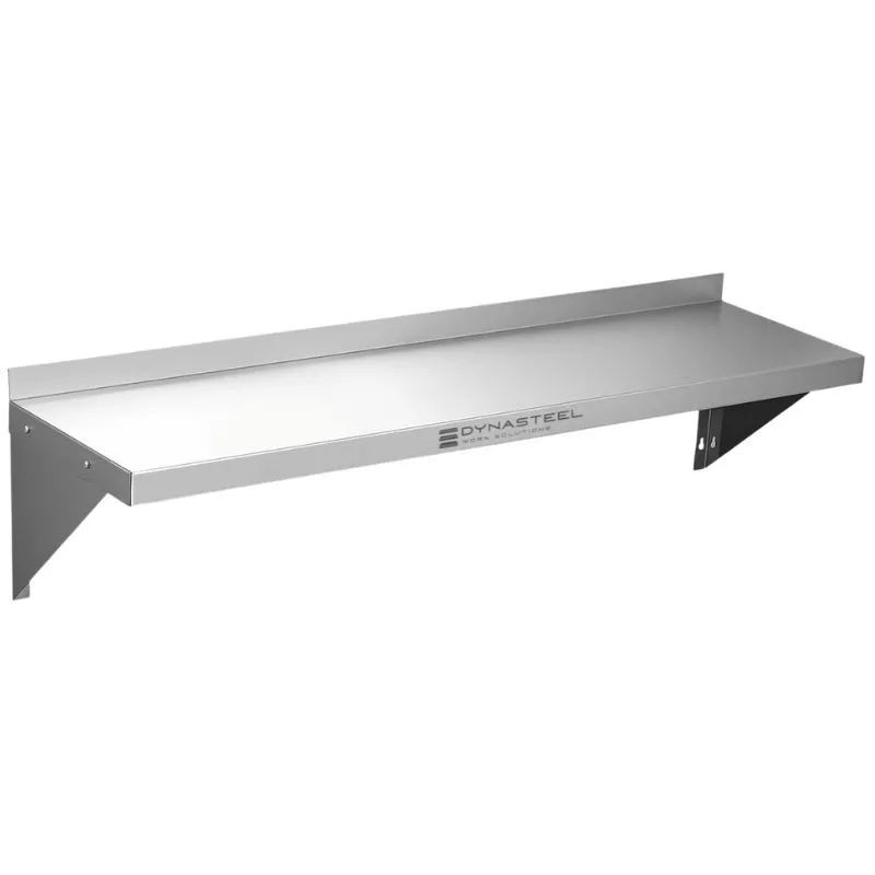 Nástenná polica z nehrdzavejúcej ocele - L 1400 x P 300 mm