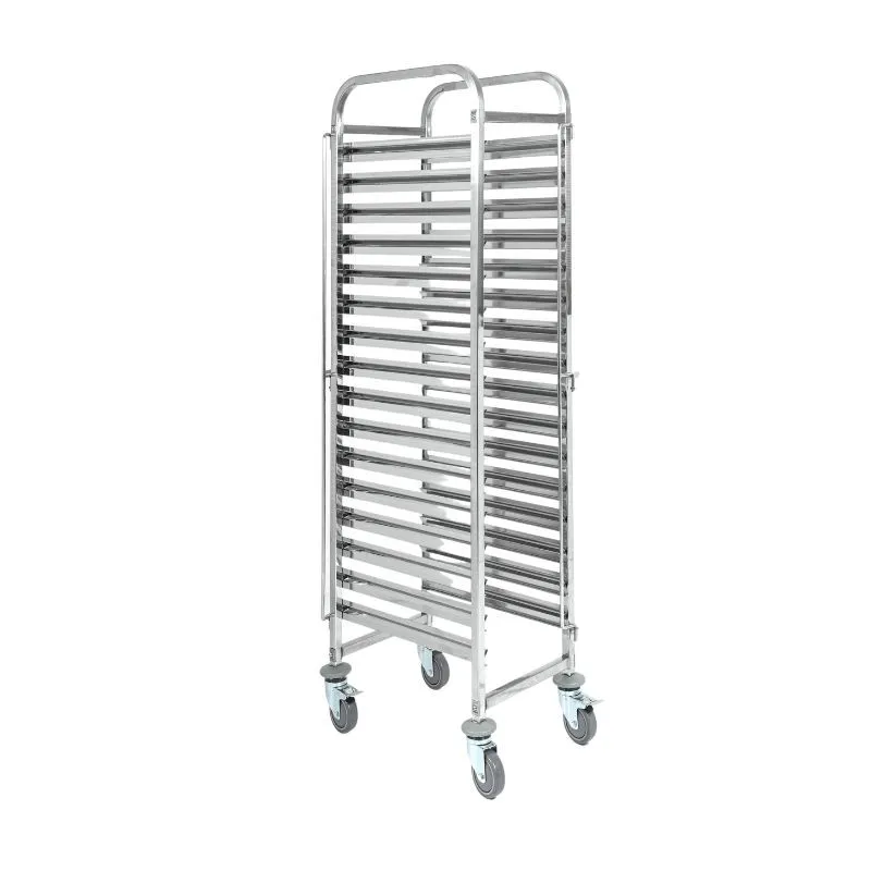 Cukrársky Regálový Vozík Nerez 16 Úrovní 600 x 400 mm na Kolieskach - Profi Vozík na Plechy