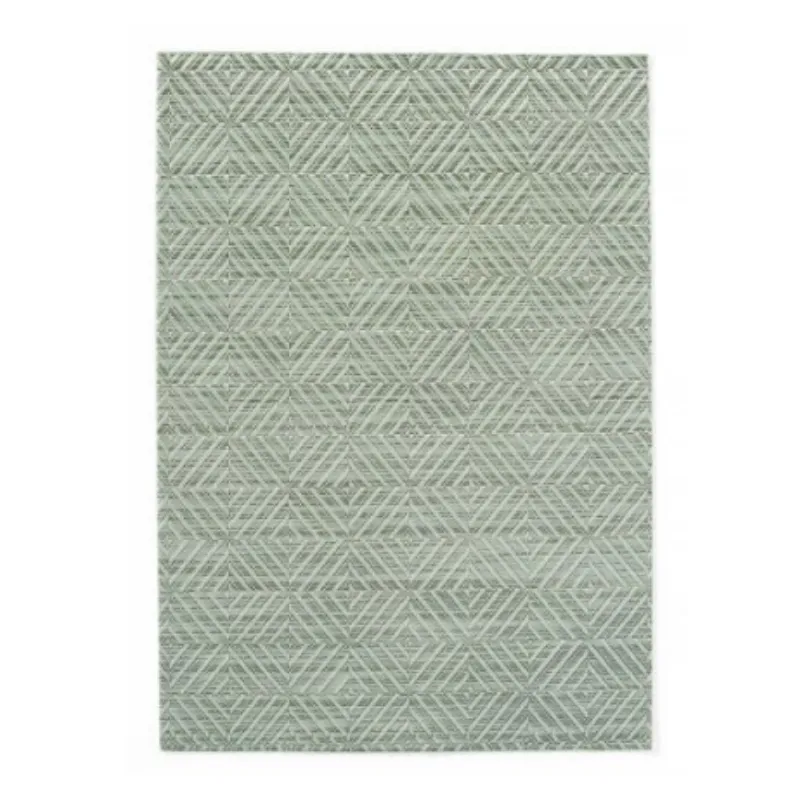 Zelená geometrická podložka na stôl z PVC L 450 mm x P 300 mm Sada 6 ks