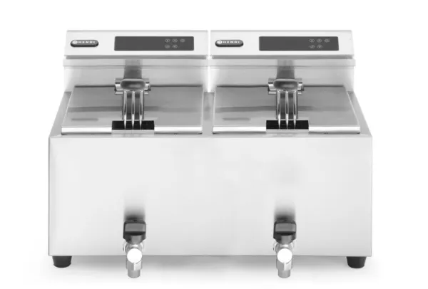 Fritéza Profi Line s digitálnym ovládaním a odtokovým kohútikom - 2 x 8 L
