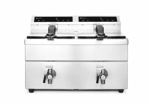 Indukčná fritéza s odtokovým kohútikom - 2 x 8 L