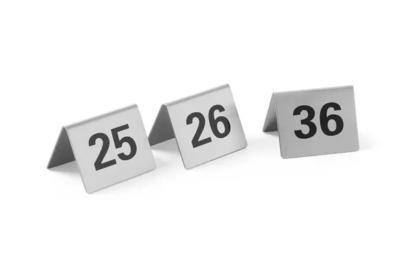 Sada 12 stolových stojanov s číslami od 25 do 36