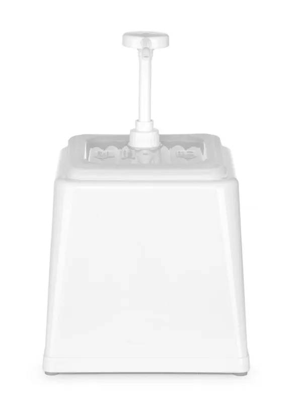 Distribútor omáčky s pumpou - biely - 2,5 L