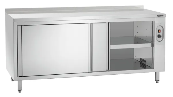 Vyhrievaná skriňa s chrbtovou doskou - L 1800 x P 700 mm
