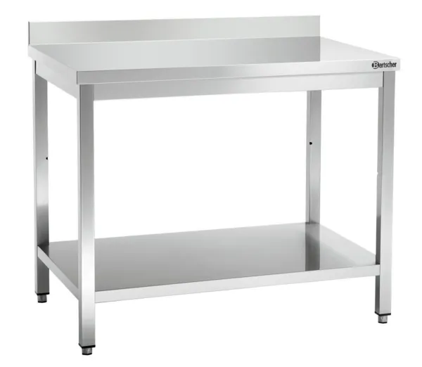 Nerezový stôl s chrbtovou opierkou - D 1800 x Š 700 mm