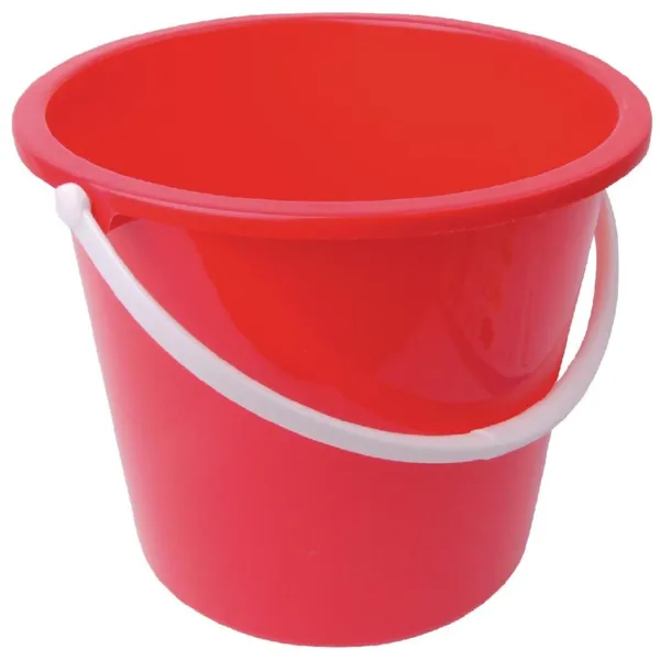 Kruhový plastový vedro červené 10 L