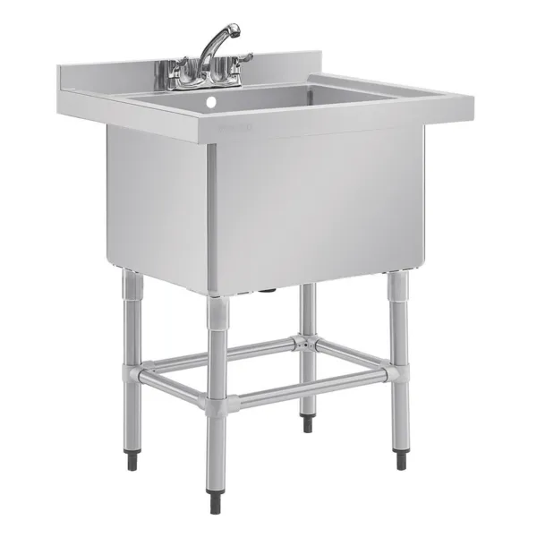 Hlboký drez s chrbtom 100 L - 770 x 600 mm