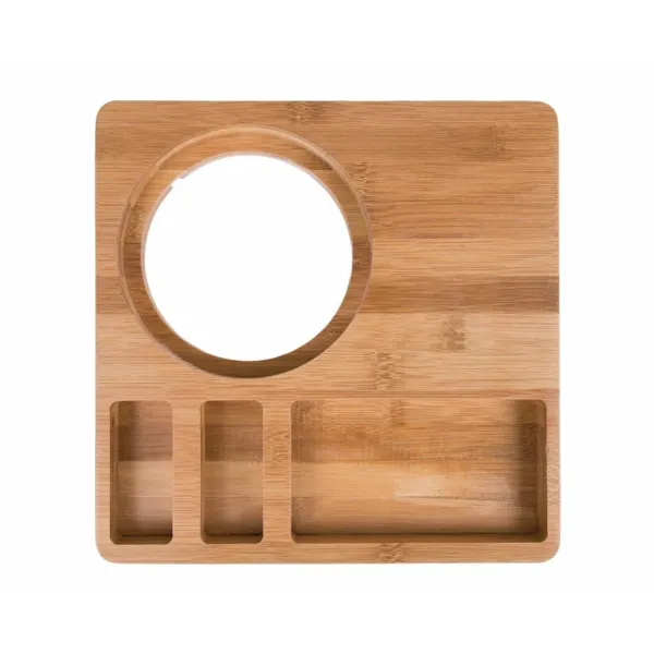 Podnos s čajovou súpravou v hotelovej izbe z bambusu - 260 x 260 mm