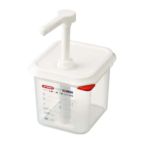 Distribútor omáčky transparentný GN 1/6 - 2,6 L