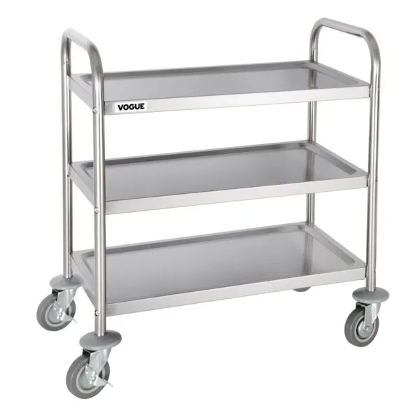 Nerezový Odkladací Vozík - 3 Úrovne - L 710 x P 405 mm - 128 kg