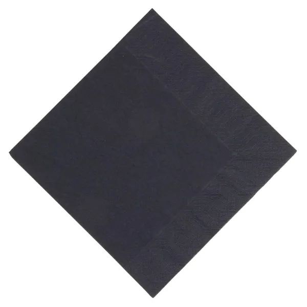 Servítky na občerstvenie čierne kompostovateľné - 3 vrstvy - 330 x 330 - Balenie 1000 kusov