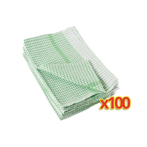Sada 100 zelených utierok