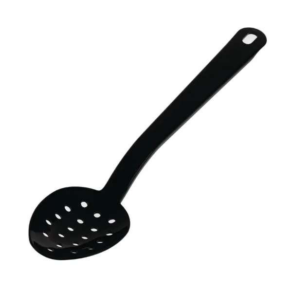 Perforovaná čierna servírovacia lyžica 270 mm