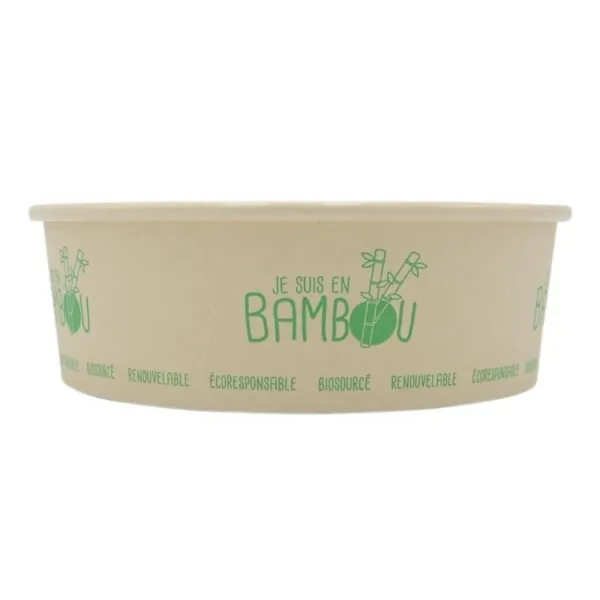 Miska na šalát z bambusu - 750 ml - Balenie 50 kusov