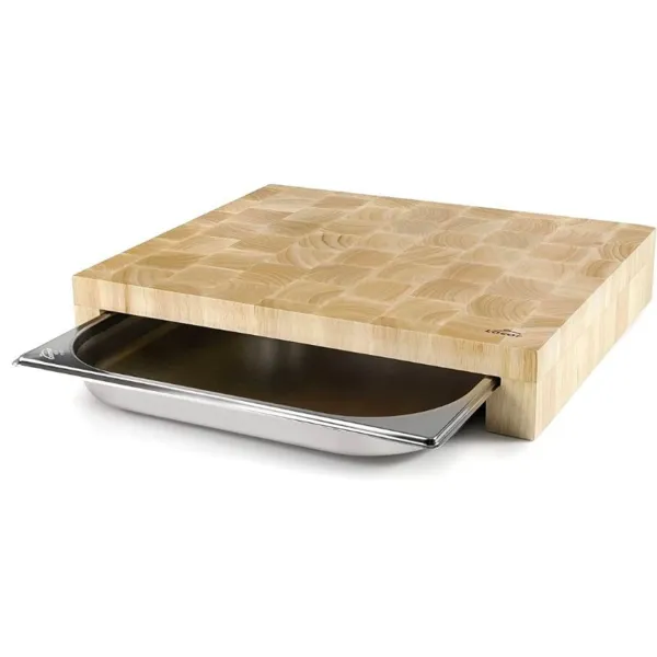 Drevo rezacie dosky - 350 x 290 mm - Zásuvky GN 2/3 - Hrúbka 70 mm